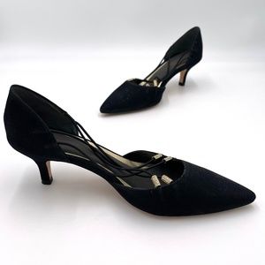 J Renee Metallic affair short heel pump 7M